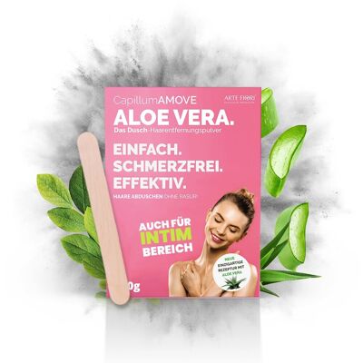 Caja Capillum AMOVE Aloe Vera 200g - Crema depilatoria en polvo Premium