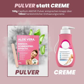 Coffret Capillum AMOVE Aloe Vera 200g - Poudre crème dépilatoire premium 6