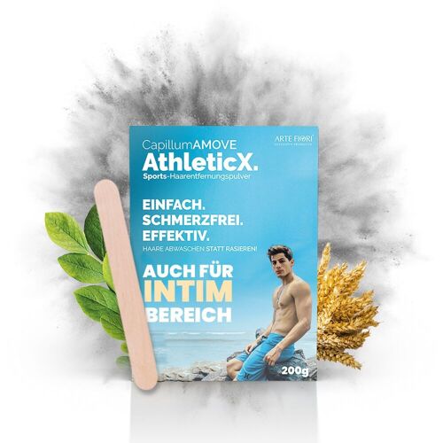 Capillum AMOVE AthleticX 200g Schachtel -  Premium Enthaarungscreme Pulver
