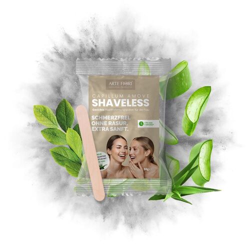 Capillum AMOVE ShaveLess Gesichtsenthaarung 50g - Premium Enthaarungscreme Pulver