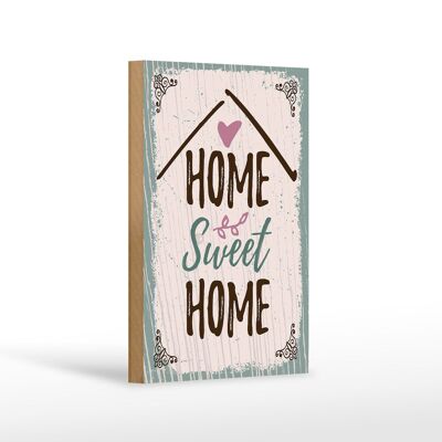 Wooden sign saying Home sweet home 12x18 cm gift decoration