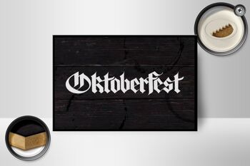 Panneau en bois festival Oktoberfest célébrations de la bière Munich décoration 18x12 cm 2
