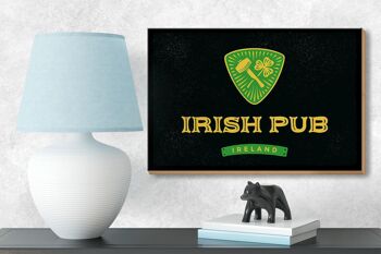 Panneau en bois disant Irlande Irish pub 18x12 cm décoration 3