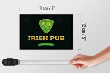 Panneau en bois disant Irlande Irish pub 18x12 cm décoration 4
