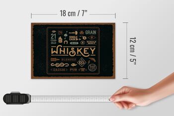 Panneau en bois indiquant Whisky blended Irish pub 18x12 cm 4