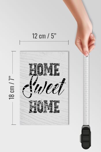 Panneau en bois disant Home sweet home 12x18 cm décoration cadeau 4