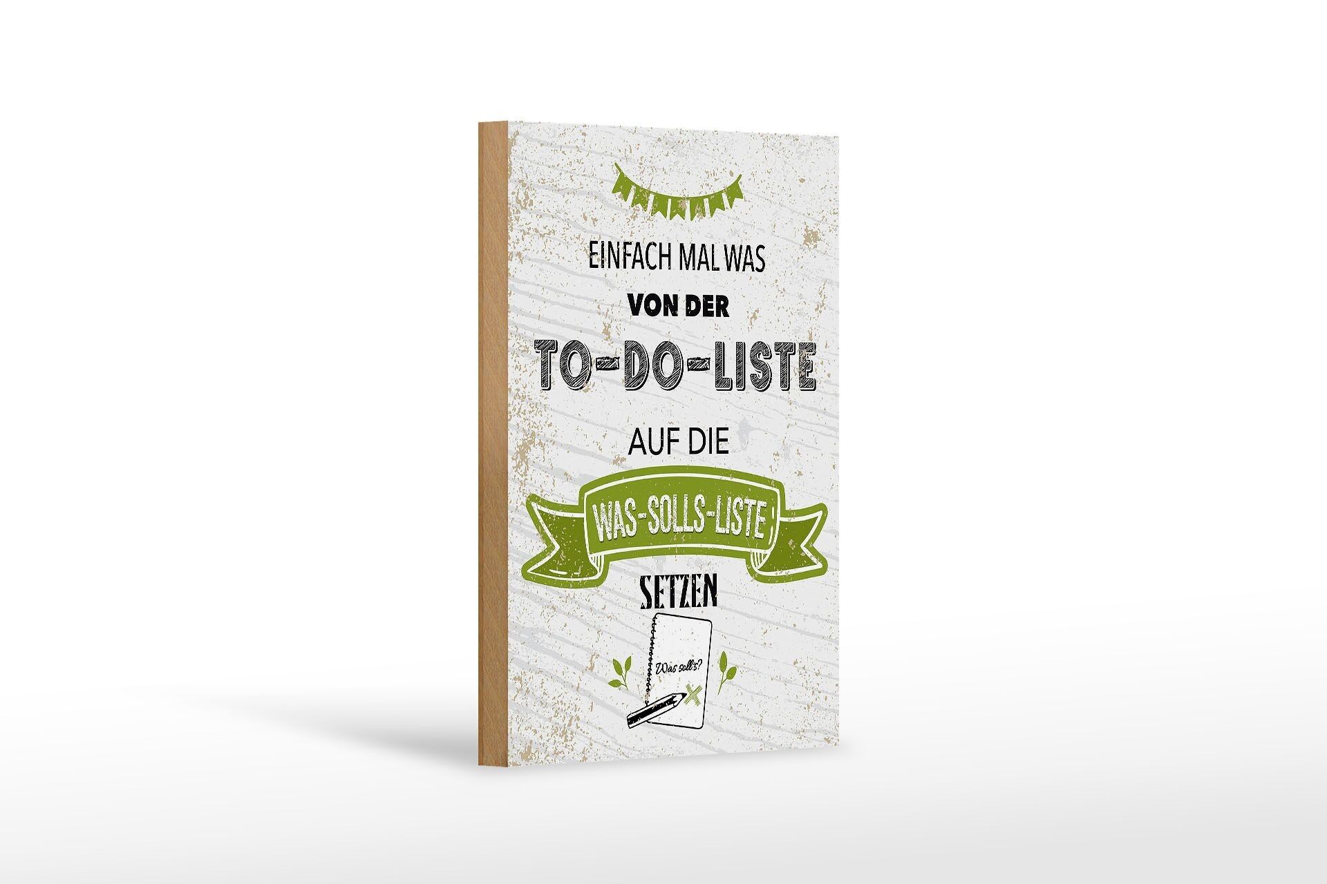 Cartello in legno con scritta "Proprio qualcosa dalla lista delle cose da fare" 12x18 cm