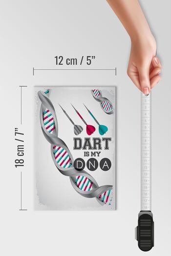 Panneau en bois disant sport Dart is my DNA 12x18 cm cadeau 4