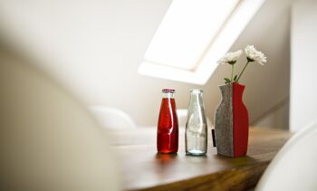 Set de vases en feutre eMMA S rouge 1