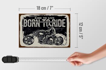Panneau en bois disant Ride to live Born to ride 18x12 cm décoration 4