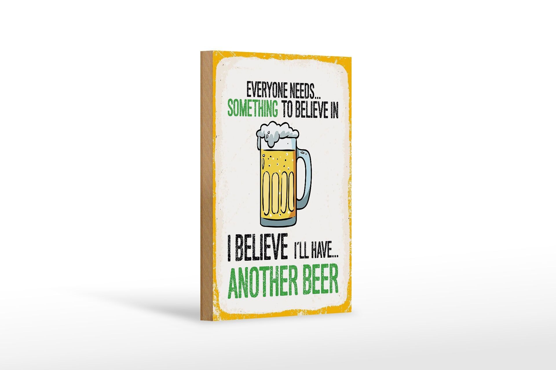 Cartello in legno con scritta Birra ne avrò un'altra Decorazione Birra 12x18 cm