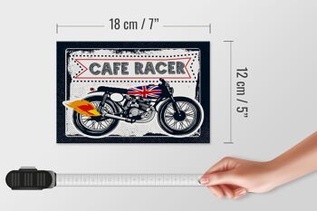 Panneau en bois Moto Café Racer Moto UK 18x12 cm décoration 4