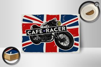 Panneau en bois Moto Café Racer Moto Royaume-Uni 18x12 cm Cadeau 2