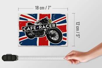 Panneau en bois Moto Café Racer Moto Royaume-Uni 18x12 cm Cadeau 4