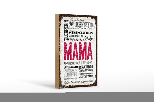 Holzschild Spruch Mama Lehrerin Freundin Köchin 12x18 cm