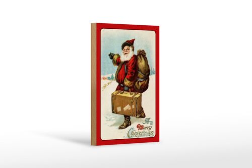 Holzschild Weihnachten merry Christmas Schnee 12x18 cm Dekoration