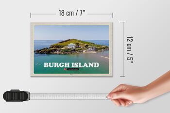 Panneau en bois villes Burgh Island Royaume-Uni 18x12 cm décoration 4