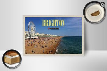 Panneau en bois villes Royaume-Uni Brighton Beach 18x12 cm décoration 2