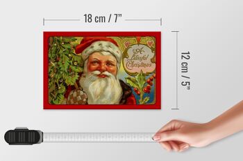 Panneau en bois Noël Père Noël Sapin de Noël 18x12 cm décoration 4