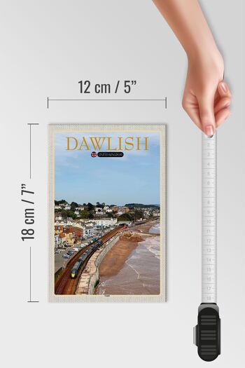 Panneau en bois villes Dawlish Royaume-Uni Angleterre 12x18 cm 4