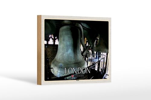 Holzschild Städte London UK England Big Ben 18x12 cm Dekoration
