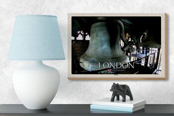Panneau en bois villes Londres UK Angleterre Big Ben 18x12 cm décoration 3