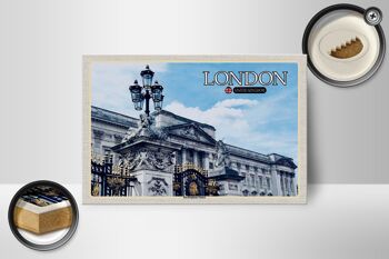 Panneau en bois villes Londres Angleterre Buckingham Palace 18x12 cm 2