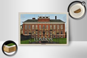 Panneau en bois villes Londres Angleterre Kensington Palace 18x12 cm 2