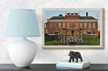 Panneau en bois villes Londres Angleterre Kensington Palace 18x12 cm 3