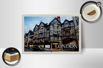 Panneau en bois villes Soho Londres Royaume-Uni 18x12 cm décoration 2