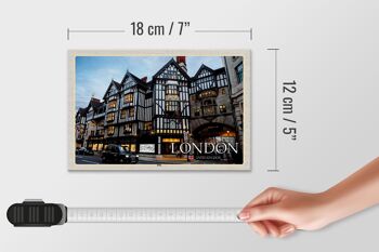 Panneau en bois villes Soho Londres Royaume-Uni 18x12 cm décoration 4