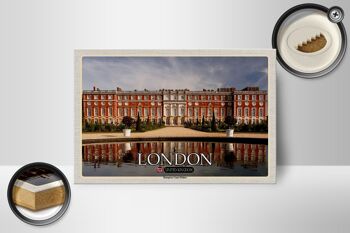 Panneau en bois villes Hampton Court Palace Londres 18x12 cm décoration 2