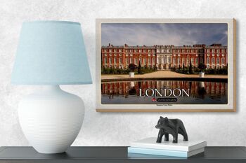 Panneau en bois villes Hampton Court Palace Londres 18x12 cm décoration 3