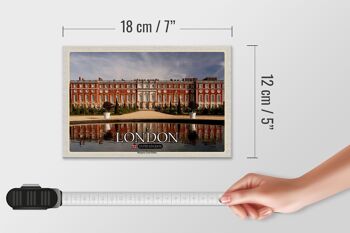 Panneau en bois villes Hampton Court Palace Londres 18x12 cm décoration 4