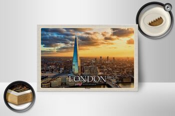 Panneau en bois villes The Shard Londres Angleterre Royaume-Uni 18x12 cm décoration 2