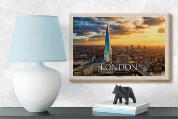 Panneau en bois villes The Shard Londres Angleterre Royaume-Uni 18x12 cm décoration 3