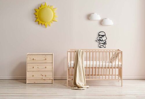 Stormtrooper Wood Panel - Wooden Wall Art - Star Wars - Kids Room - Baby Room - Layered Board