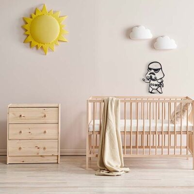 Pannello in legno Stormtrooper - Arte della parete in legno - Star Wars - Camera dei bambini - Baby Room - Tavola a strati