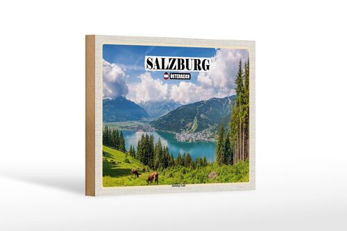 Holzschild Reise Österreich Salzburger Land Natur 18x12 cm