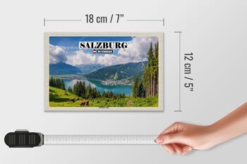 Panneau en bois voyage Autriche Salzbourg Land nature 18x12 cm 4