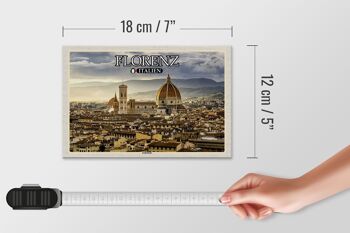 Panneau en bois voyage Florence Italie architecture cathédrale 18x12 cm 4