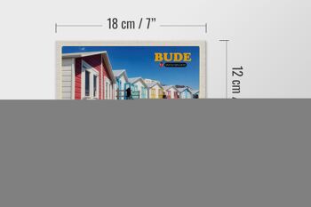 Panneau en bois villes Royaume-Uni Bude Beach 18x12 cm décoration 4