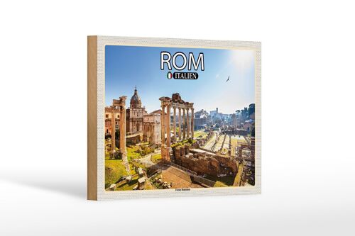 Holzschild Reise Rom Italien Forum Romanum 18x12 cm Geschenk