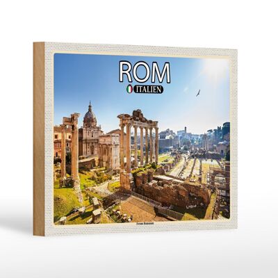 Holzschild Reise Rom Italien Forum Romanum 18x12 cm Geschenk