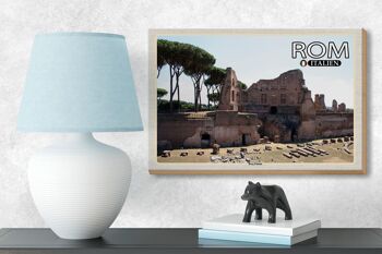 Panneau en bois voyage Rome Italie Mont Palatin architecture 18x12 cm décoration 3