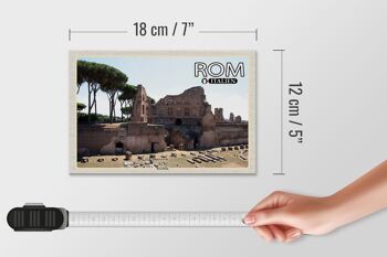 Panneau en bois voyage Rome Italie Mont Palatin architecture 18x12 cm décoration 4