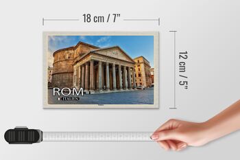 Panneau en bois voyage Rome Italie Panthéon architecture 18x12 cm décoration 4