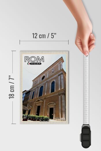 Panneau en bois voyage Rome Italie Santa Maria Dell Anima 12x18 cm 4