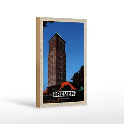 Holzschild Städte Bremen Deutschland Walle Stadt 18x12 cm Dekoration