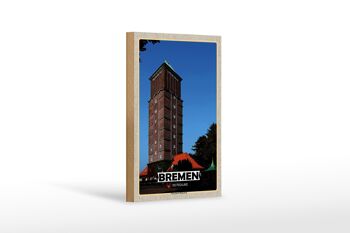 Panneau en bois villes Brême Allemagne Walle ville 18x12 cm décoration 1